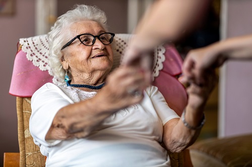 Elderly woman in home